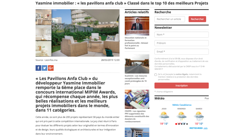 LPAC classé 6ème meilleur projet résidentiel dans le monde